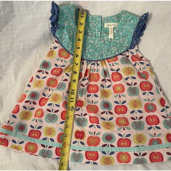 Matilda Jane Girls Dress Size 8 Apples Ruffles And Buttons On Back - EUC - Picture 6 of 8